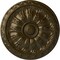 Ekena Millwork Kirke Ceiling Medallion (Fits Canopies up to 3 3/4"), Hand-Painted Brass, 15 3/4"OD x 5/8"P CM16KIBRS - alternate 1